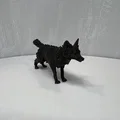 Mô hình chú sói dũng mãnh Furry Standing Wolf để bàn in 3D - Thumbnail 4