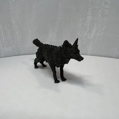 Mô hình chú sói dũng mãnh Furry Standing Wolf để bàn in 3D