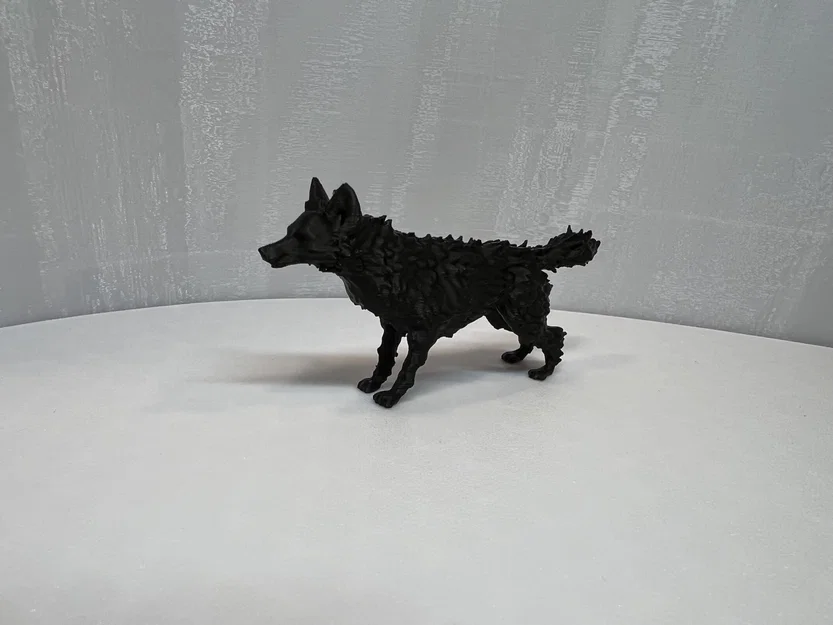Mô hình chú sói dũng mãnh Furry Standing Wolf để bàn in 3D - Image 5