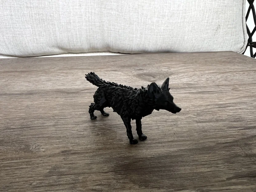 Mô hình chú sói dũng mãnh Furry Standing Wolf để bàn in 3D - Image 7