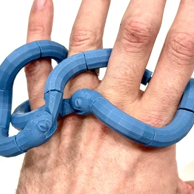 Rắn fidget khớp nối Ouroboros (print in place, không cần supports)