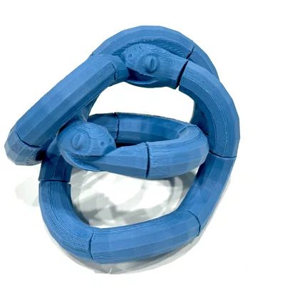 Rắn fidget khớp nối Ouroboros (print in place, không cần supports)