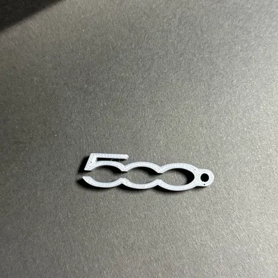 Móc khóa logo Fiat 500 – Phụ kiện in 3D độc đáo cho người yêu xe