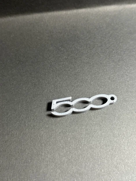 Móc khóa logo Fiat 500 – Phụ kiện in 3D độc đáo cho người yêu xe - Image 3