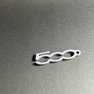 Móc khóa logo Fiat 500 – Phụ kiện in 3D độc đáo cho người yêu xe