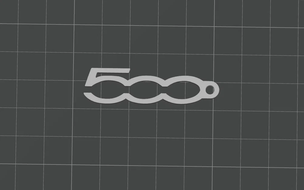 Móc khóa logo Fiat 500 – Phụ kiện in 3D độc đáo cho người yêu xe - Image 5