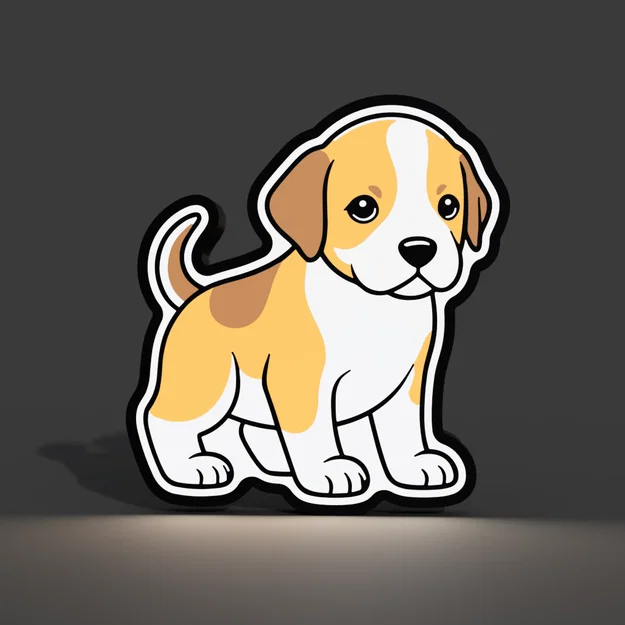 Đèn LED Lightbox Cún Beagle Con Có Thể Tuỳ Chỉnh - Image 2