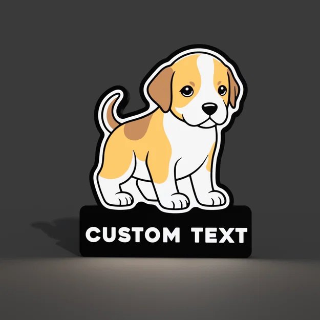 Đèn LED Lightbox Cún Beagle Con Có Thể Tuỳ Chỉnh - Image 4