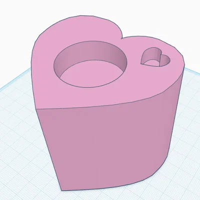 Mẫu in 3D đế cắm nến hình trái tim (Heart Tealight) lãng mạn