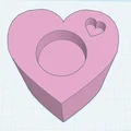 Mẫu in 3D đế cắm nến hình trái tim (Heart Tealight) lãng mạn - Thumbnail 2