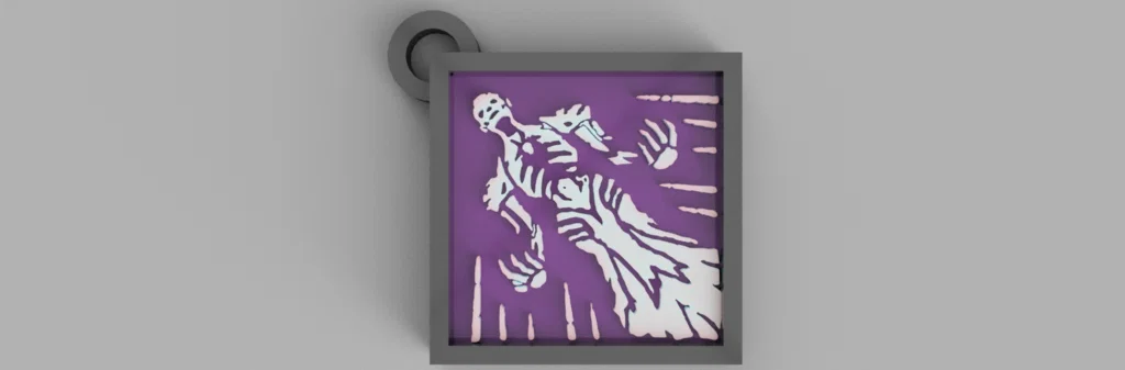 Mô hình móc khóa 3D Dark Arrogance Charm từ game Dead by Daylight - Image 1