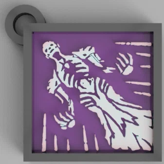 Mô hình móc khóa 3D Dark Arrogance Charm từ game Dead by Daylight