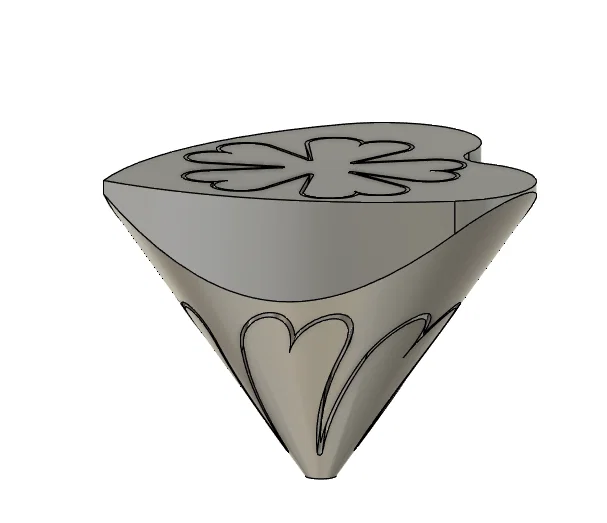 Mô hình trang trí Love Spiral - Trái tim xoắn ốc in 3D tinh tế - Image 1