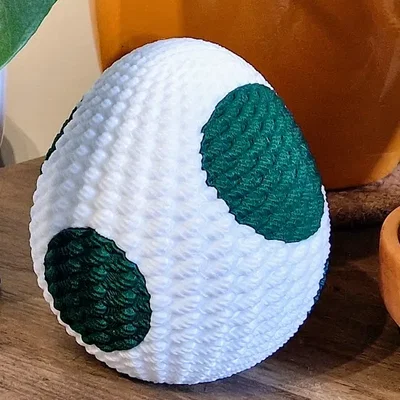 Mô hình trứng Yoshi hiệu ứng đan len (Crochet Effect) - In 3D cực dễ