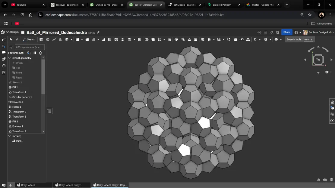Quả cầu Dodecahedra Đối Xứng Phản Chiếu (Ball of Mirrored Dodecahedra) - Image 9