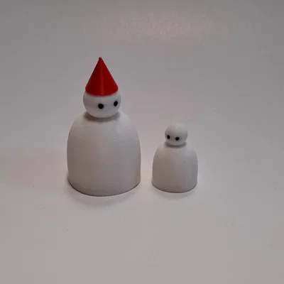 Người Tuyết Và Bé Con Dễ Thương (Snowman With Kid Cute)