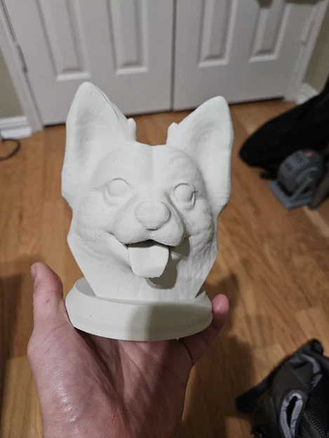 Mô hình tượng đầu chú chó (Doggie Bust) in 3D trang trí độc đáo - Image 5