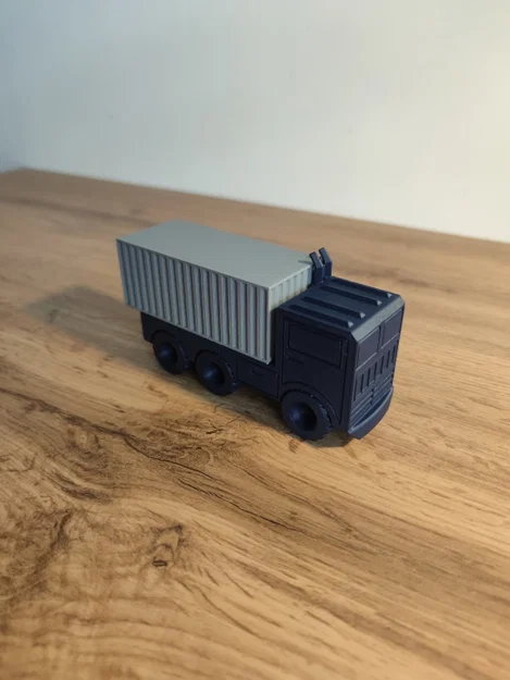 Mô hình xe tải chở container in 3D cực dễ - Print in place - Image 1