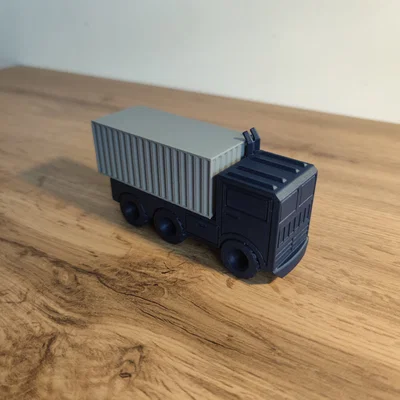 Mô hình xe tải chở container in 3D cực dễ - Print in place
