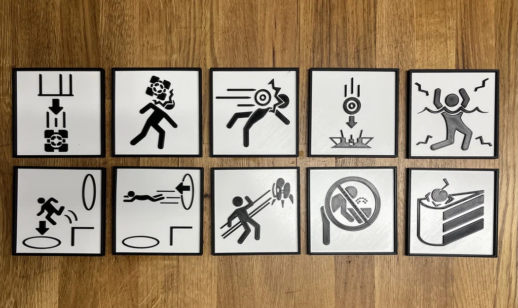 Portal - Các Bảng Cảnh Báo Cấp Độ (Level Warning Plaques) - Image 1
