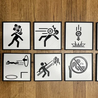 Portal - Các Bảng Cảnh Báo Cấp Độ (Level Warning Plaques)