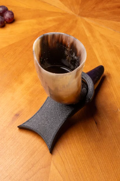 Đế giữ ly sừng Mead Horn Stand - Phụ kiện 3D cho tín đồ Viking - Image 1
