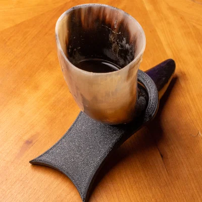 Đế giữ ly sừng Mead Horn Stand - Phụ kiện 3D cho tín đồ Viking