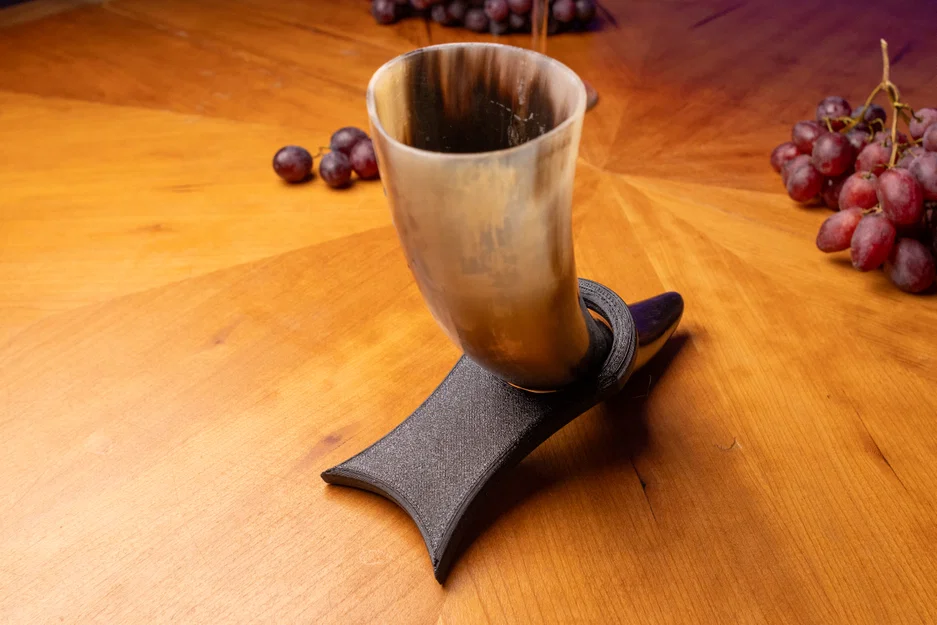 Đế giữ ly sừng Mead Horn Stand - Phụ kiện 3D cho tín đồ Viking - Image 2