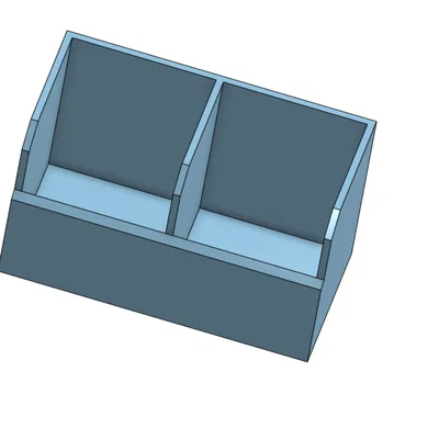 Khay đựng đồ đa năng 2 ngăn - Mẫu in 3D gọn gàng cho bàn làm việc