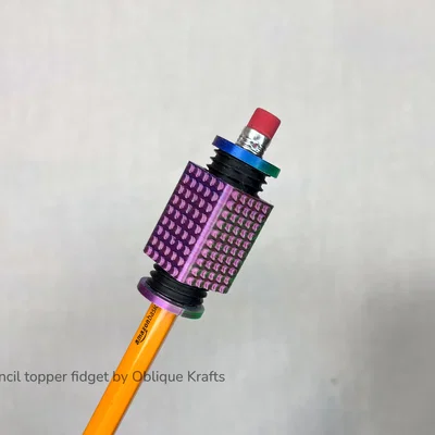 Fidget topper ren vặn cho bút chì (Pencil topper threaded fidget)