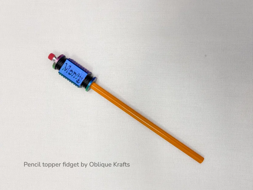 Fidget topper ren vặn cho bút chì (Pencil topper threaded fidget) - Image 2