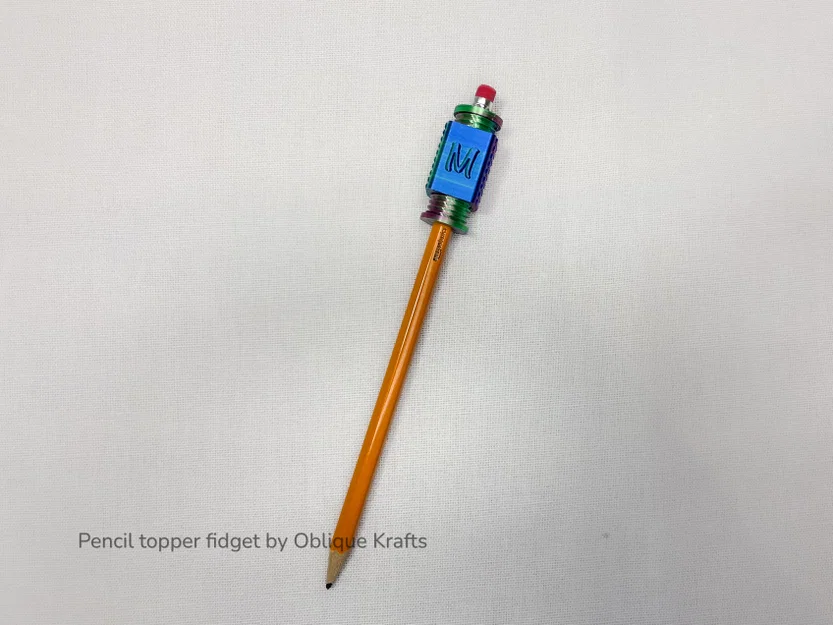Fidget topper ren vặn cho bút chì (Pencil topper threaded fidget) - Image 3