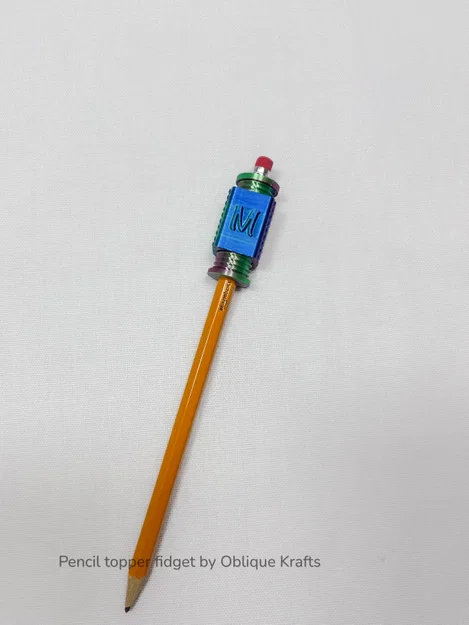 Fidget topper ren vặn cho bút chì (Pencil topper threaded fidget) - Image 4