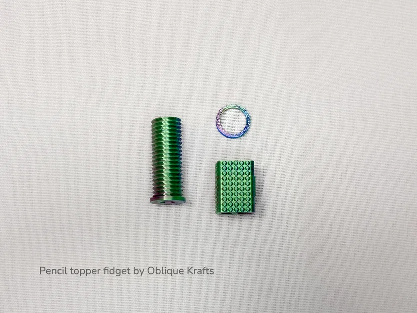 Fidget topper ren vặn cho bút chì (Pencil topper threaded fidget) - Image 5