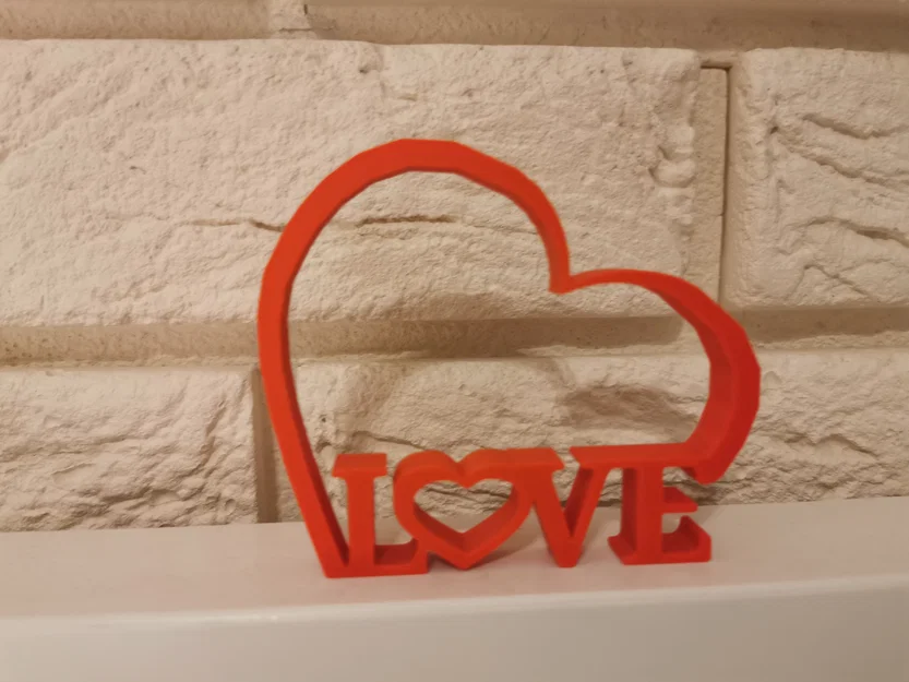 Mô hình trang trí trái tim LOVE - Quà tặng 3D ý nghĩa cho Valentine - Image 1