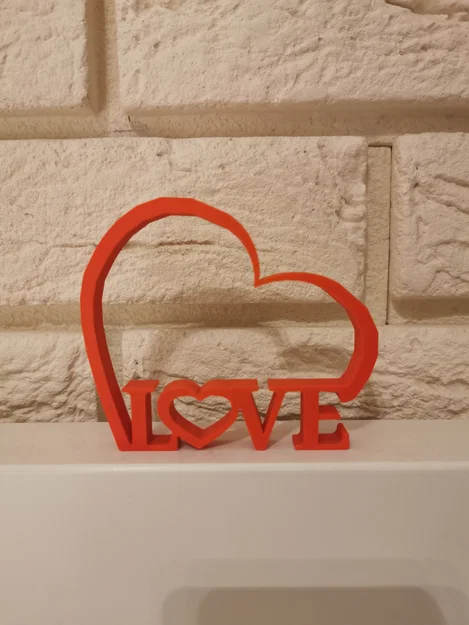 Mô hình trang trí trái tim LOVE - Quà tặng 3D ý nghĩa cho Valentine - Image 2