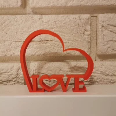 Mô hình trang trí trái tim LOVE - Quà tặng 3D ý nghĩa cho Valentine