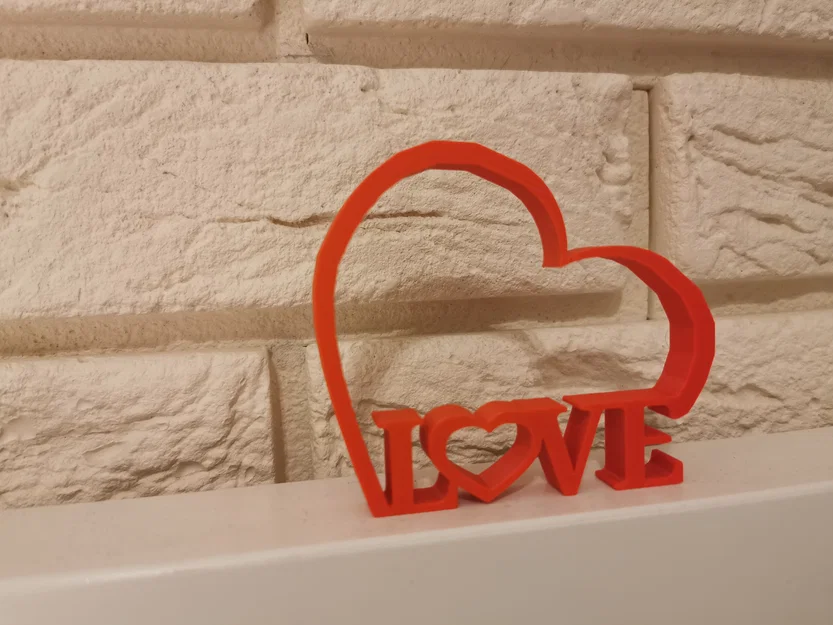 Mô hình trang trí trái tim LOVE - Quà tặng 3D ý nghĩa cho Valentine - Image 3