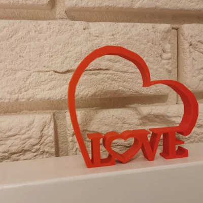 Mô hình trang trí trái tim LOVE - Quà tặng 3D ý nghĩa cho Valentine