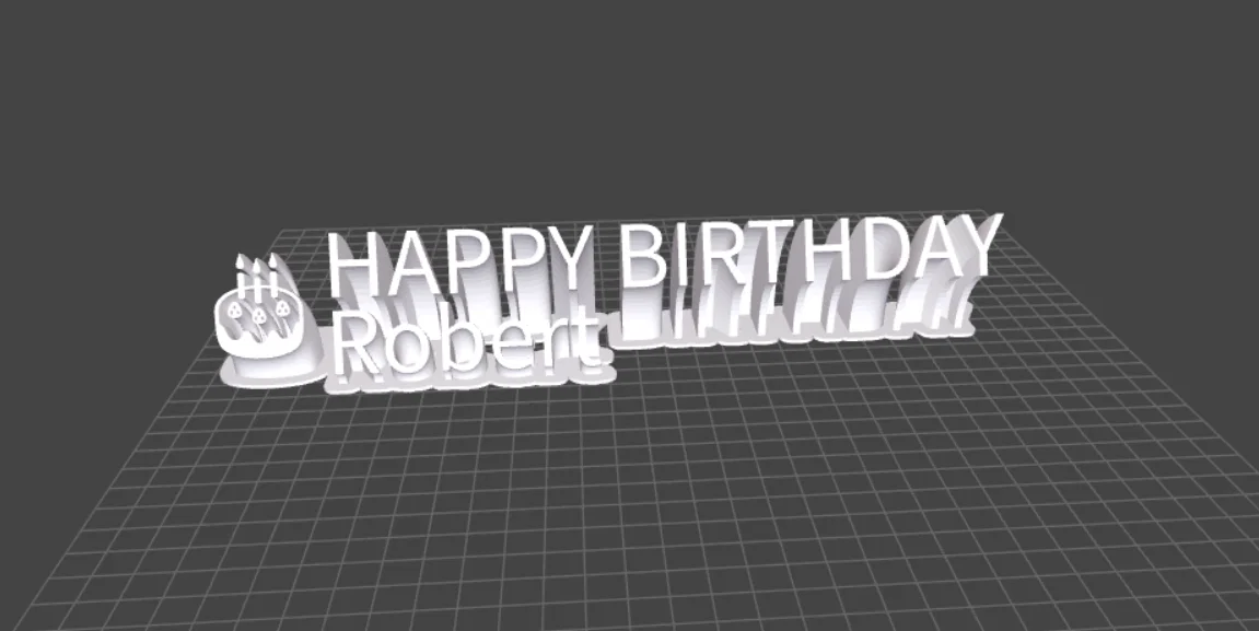 Phụ kiện in 3D trang trí bánh sinh nhật kèm tên cá nhân hóa - Image 2