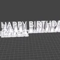 Phụ kiện in 3D trang trí bánh sinh nhật kèm tên cá nhân hóa - Thumbnail 2