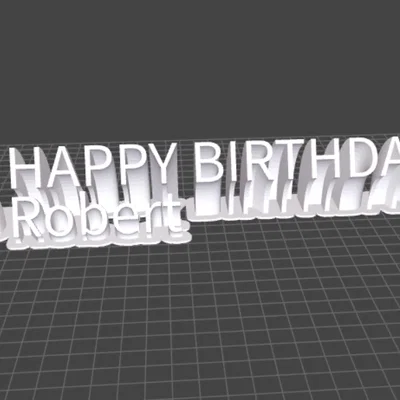Phụ kiện in 3D trang trí bánh sinh nhật kèm tên cá nhân hóa