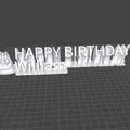 Phụ kiện in 3D trang trí bánh sinh nhật kèm tên cá nhân hóa - Thumbnail 4