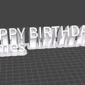 Phụ kiện in 3D trang trí bánh sinh nhật kèm tên cá nhân hóa - Thumbnail 6