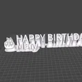 Phụ kiện in 3D trang trí bánh sinh nhật kèm tên cá nhân hóa - Thumbnail 8