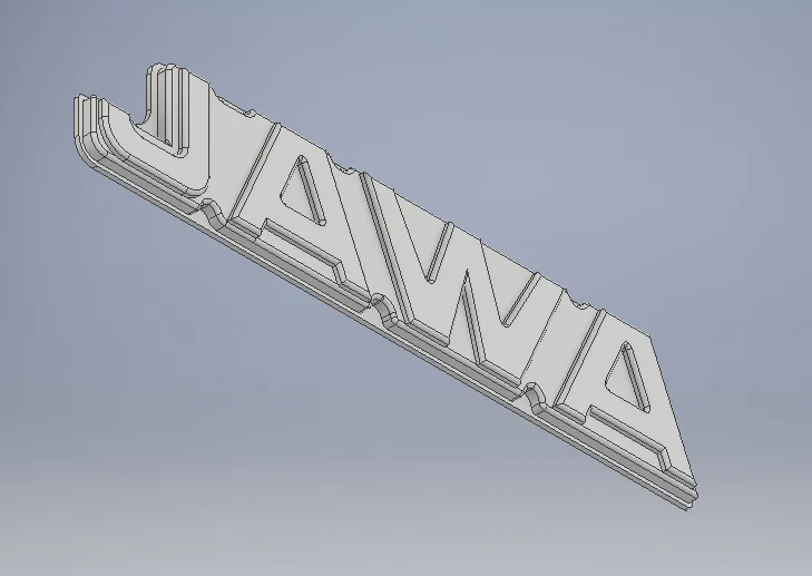 Biểu trưng logo JAWA 350 - Mô hình 3D trang trí xe máy cổ điển - Image 1