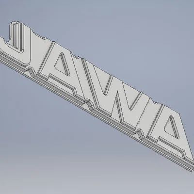 Biểu trưng logo JAWA 350 - Mô hình 3D trang trí xe máy cổ điển