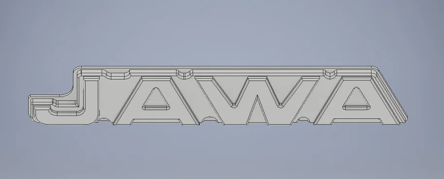 Biểu trưng logo JAWA 350 - Mô hình 3D trang trí xe máy cổ điển - Image 2