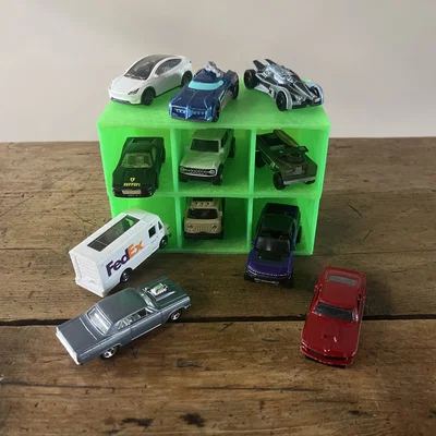Kệ in 3D trưng bày xe mô hình Hotwheels và Matchbox cực gọn gàng