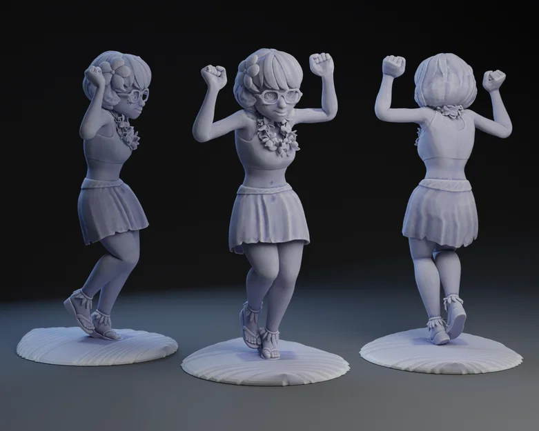 Mô hình 3D Hula Velma nhảy múa - Nhân vật Scooby-Doo dễ thương - Image 1